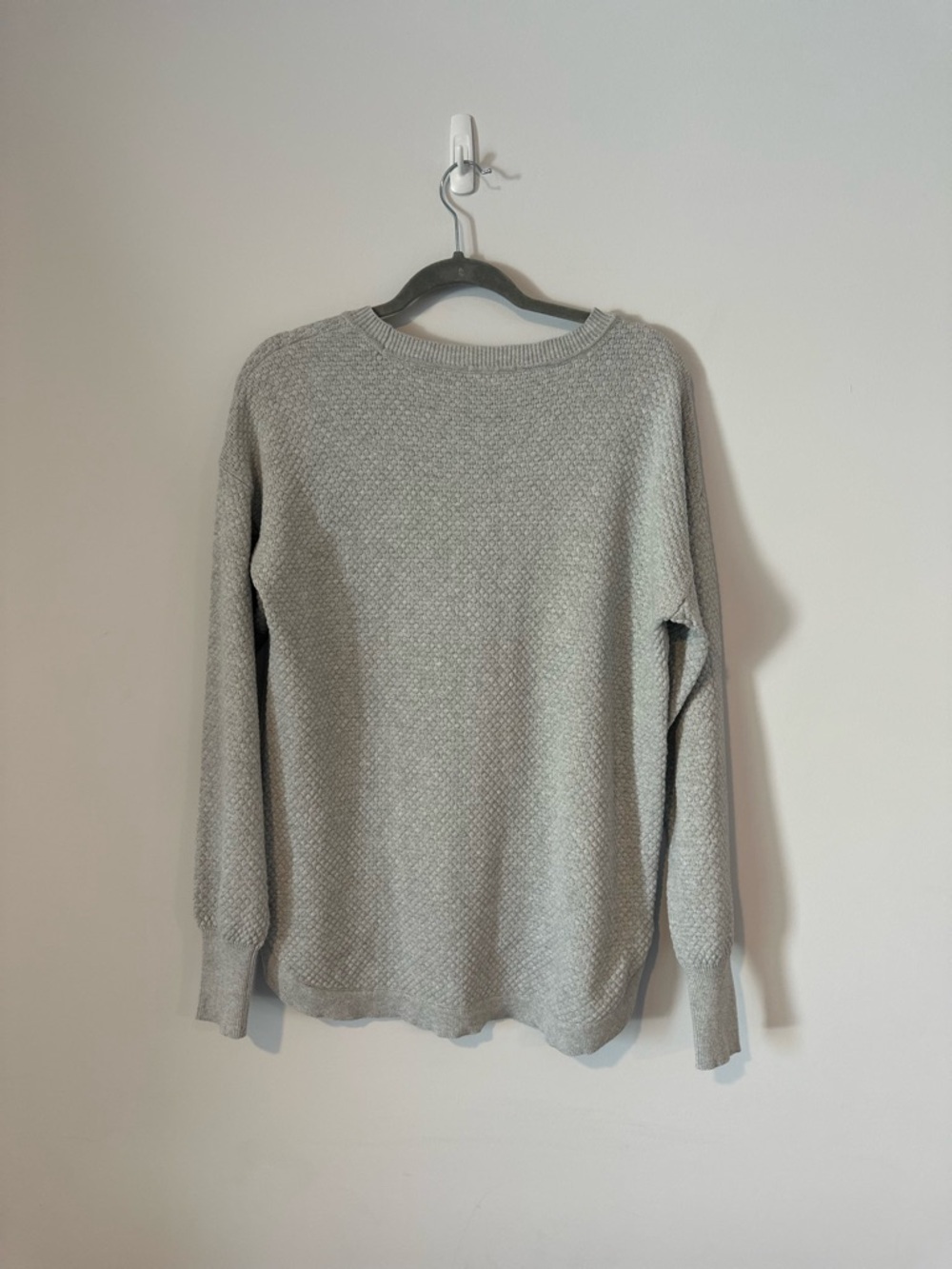 Anthropologie Matty M Gray Textured Knit Sweater Women’s Crew Neck - Picture 5 of 11